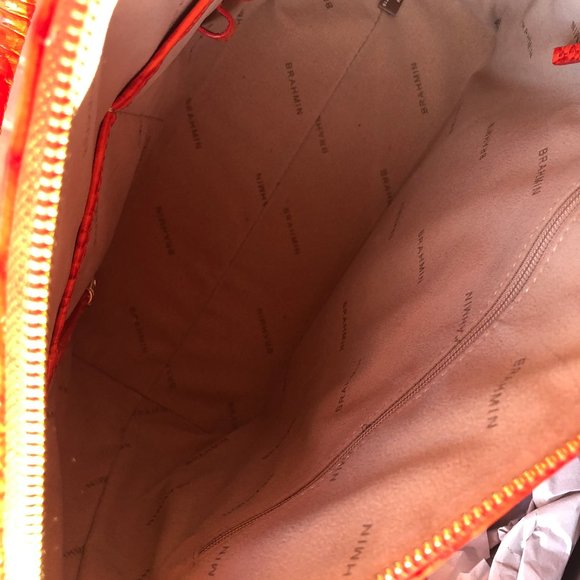 Brahmin Duxbury Satchel Amaryllis Orange NWT - Picture 6 of 7